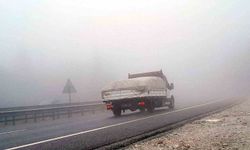 Sakar rampasında yoğun sis: Görüş mesafesi 5 metreye düştü