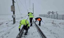 TCDD'den demiryollarında kar mesaisi