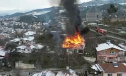 Tokat'ta sobadan çıkan kıvılcım evi kül etti