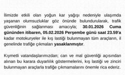 Tunceli'de motokuryeler ve kış lastiği olmayan araçların trafiğe çıkışı yasaklandı