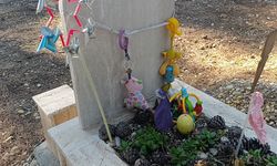 Çiçeklerden çok oyuncaklarla bezenen mezarlıkta duygulandıran görüntüler