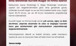 Niğde Valiliği'nden kuvvetli rüzgar uyarısı