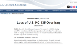 ABD ordusu, KC-135 tipi yakıt ikmal uçağının Irak'ta düştüğünü açıkladı