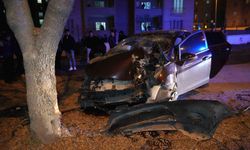 Ağaca çarpan otomobil hurdaya döndü: 3 yaralı