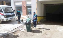 Akpınar Çarşısı'nda temizlik çalışmaları başladı