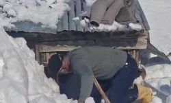Bahar hazırlığı için gittikleri köyde metrelerce karla karşılaştılar