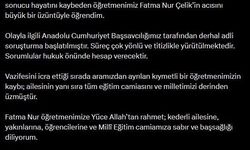 Bakan Gürlek: '(Öğretmen Fatma Nur Çelik) Olayla ilgili derhal adli soruşturma başlatılmıştır'