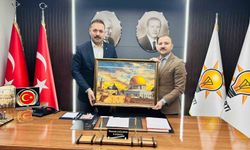 Başkan Çağlayan'a 'Mescid-i Aksa' tablolu ziyaret