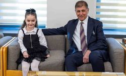 Başkanlık makamında gurur veren buluşma