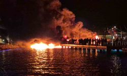 Bodrum'da milyonluk tekneler alev alev yanıyor