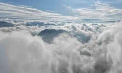 Bulutlar Kozan Kalesi'nde dans etti, ortaya masalsı görüntüler çıktı