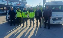 Burhaniye'de okul servisleri denetlendi