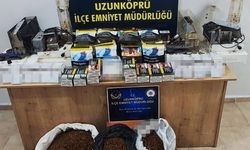 Edirne'de kaçak tütün ve makaron operasyonu