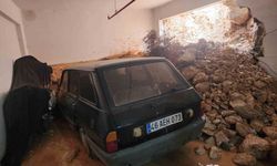 Gaziantep'te yağmur duvarı yıktı