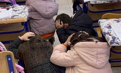 Güzelyurt'ta ilkokul öğrencilerine yangın ve deprem tatbikatı