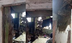 Hakkari'de bir ev çöktü