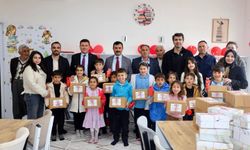 Kahta'daki köy okulunda kütüphane açıldı