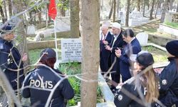 Kırklareli'nde şehit polis İbrahim Çınar kabri başında anıldı