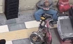 Mardin'de dilencinin para saydığı anlar kamerada