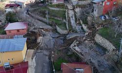 Mersin'deki heyelan bölgesi havadan görüntülendi