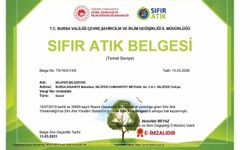 Nilüfer Belediyesi 'Sıfır Atık Belgesi'ni yeniledi