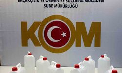 Samsun'da 40 litre kaçak etil alkol ele geçirildi