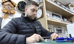 Samsun'un en genç saat tamircisi, zamana ayar veriyor