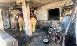 Afşin'de ev yangını: 4 kişi dumandan etkilendi