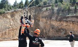Akşehir'de gerçeği aratmayan arama kurtarma tatbikatı