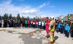 Antakya'da öğrencilere yangın eğitimi verildi
