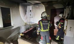 Aydın'da ev yangını: 2 kişi dumandan etkilendi
