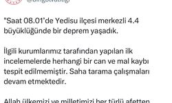 Bingöl Valiliği: 'Saha tarama çalışmaları devam etmektedir'