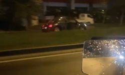 Bolu'da D-100'de bir otomobil ters şeritten kilometrelerce gitti