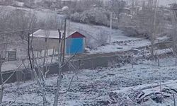 Çiçekdağı ilçesinde Nisan ayında kar yağdı