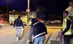 Çorum'da kaldırım işgaline gece denetimi