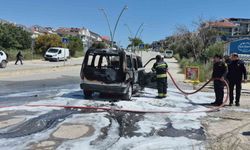 Datça'da ticari araç küle döndü