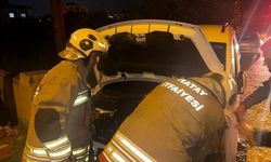 Defne'de aracın motorunda yangın çıktı
