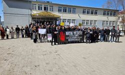 Diyadin'de şiddete protestosu