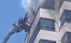 Gaziantep'te 8 katlı binada korkutan yangın