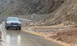 Hizan-Bahçesaray yoluna dökülen çamur ve kayalar temizlendi