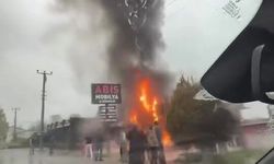 İş yeri alevlere teslim oldu