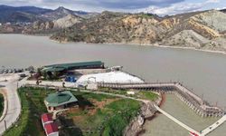 Kar ve yağmurlarla Uzunçayır Baraj Gölü'nün debisi yükseldi