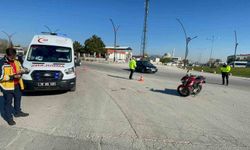 Karaman'da motosiklet kazası kamerada: 1 yaralı