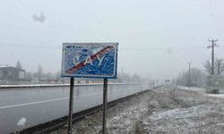 Lapa lapa yağan kar ilçeyi beyaza bürüdü