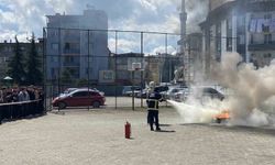 Ordu'da liseli öğrencilere hayat kurtaran yangın tatbikatı