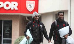 Samsunspor, erteleme maçı için Rize'ye gitti