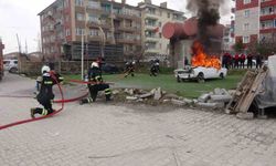 Sorgun itfaiyesi yangın tatbikatında tam not aldı