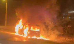 Tekirdağ'da korkutan yangın: Seyir halindeki araç alev topuna döndü