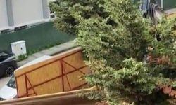 Üsküdar Belediyesi'nin ruhsat verdiği inşaat alanında ağaçlar kesildi