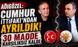Adıgözel: Cumhur İttifakı'ndan Ayrıldık, 30 Madde Karşılıksız Kaldı